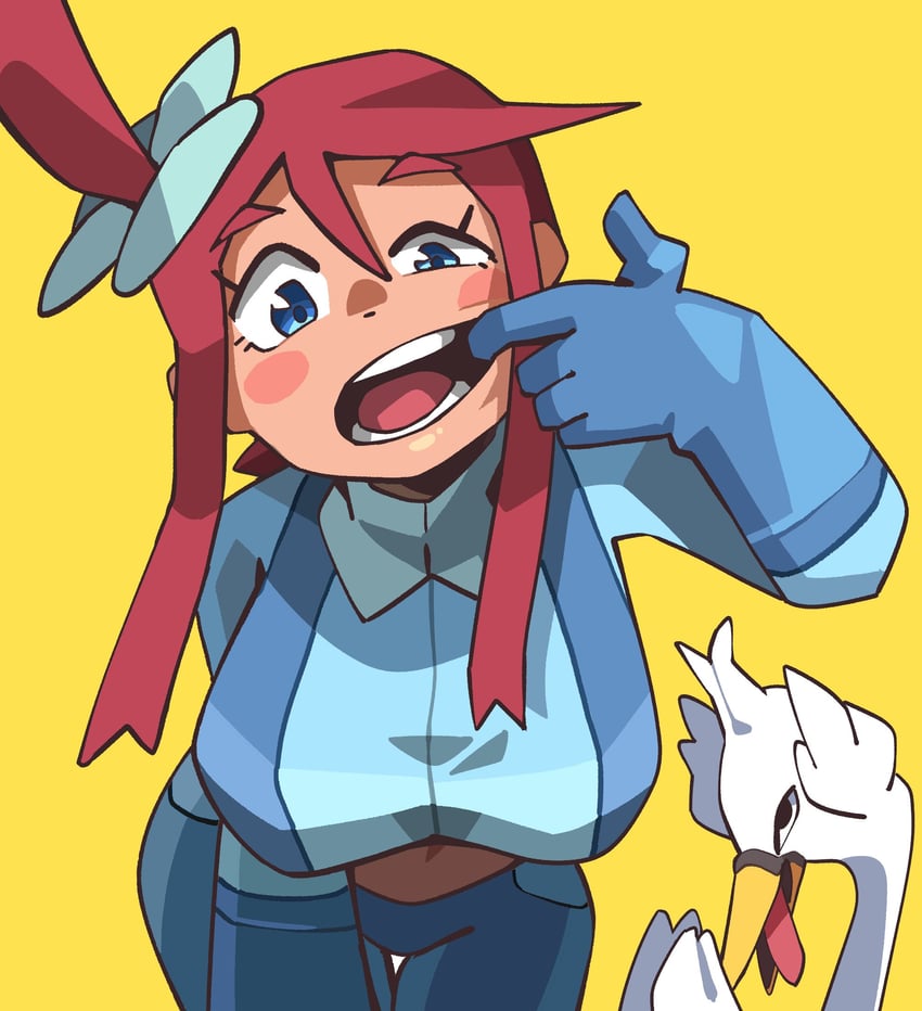 skyla and swanna (pokemon and 1 more) drawn by notus_49