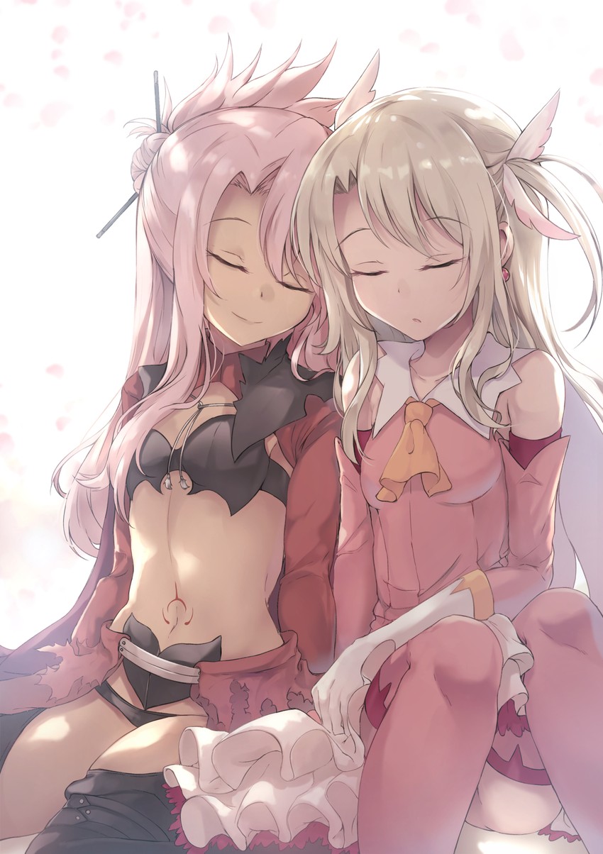illyasviel von einzbern, chloe von einzbern, and prisma illya (fate and 1 more) drawn by nakatokung