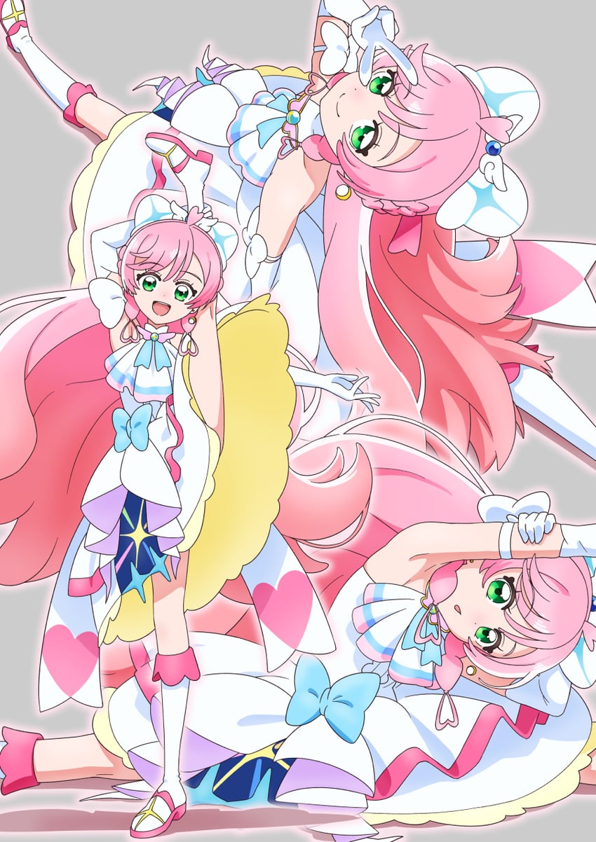 nijigaoka mashiro and cure prism (precure and 1 more) drawn by tiler_(tiler00)