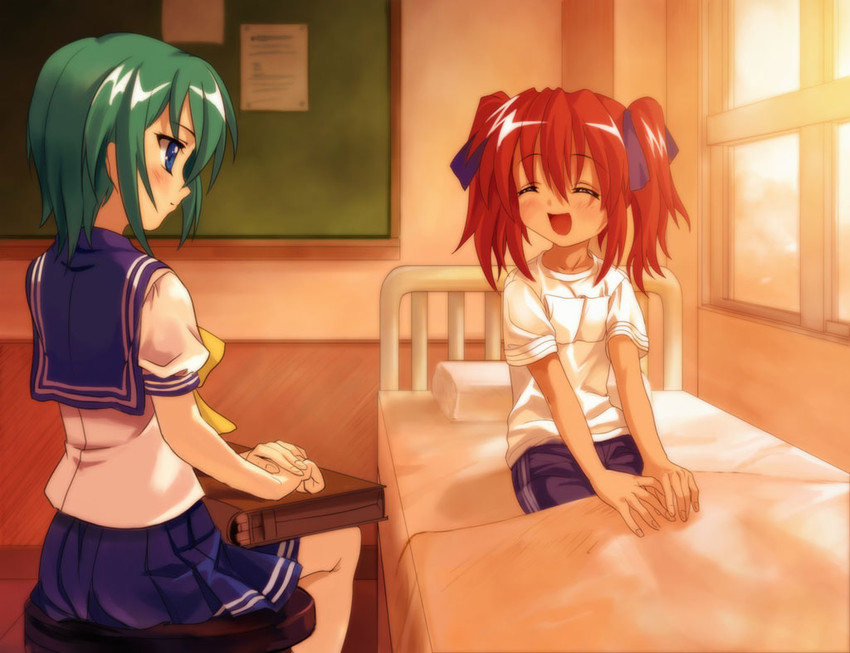 kobayakawa yutaka and iwasaki minami (lucky star) drawn by mutsuki_(moonknives)