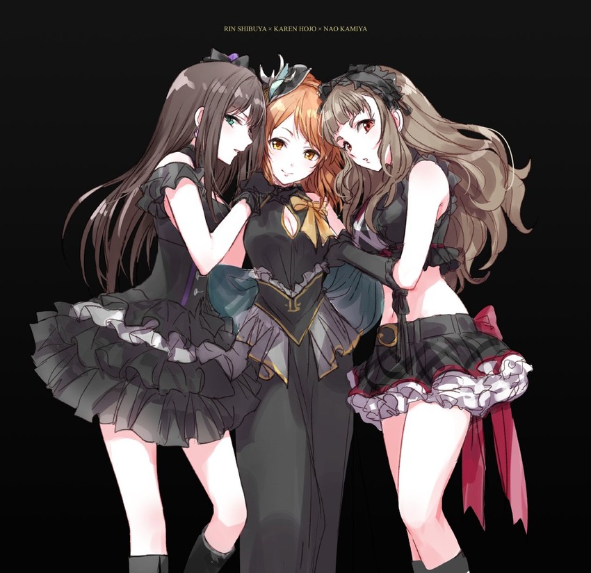 shibuya rin, hojo karen, and kamiya nao (idolmaster and 1 more) drawn by romi_(346_ura)