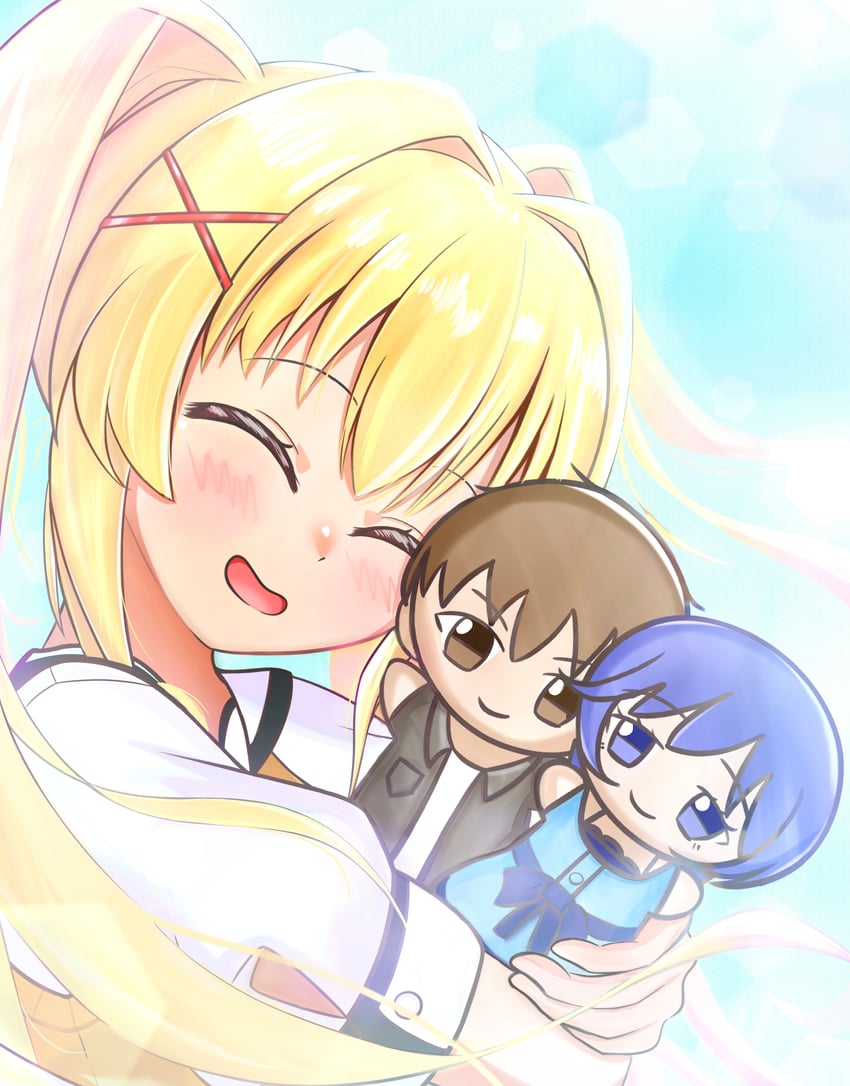 tsumugi wenders, takahara hairi, and mizuori shizuku (summer pockets) drawn by drawing_kaityo