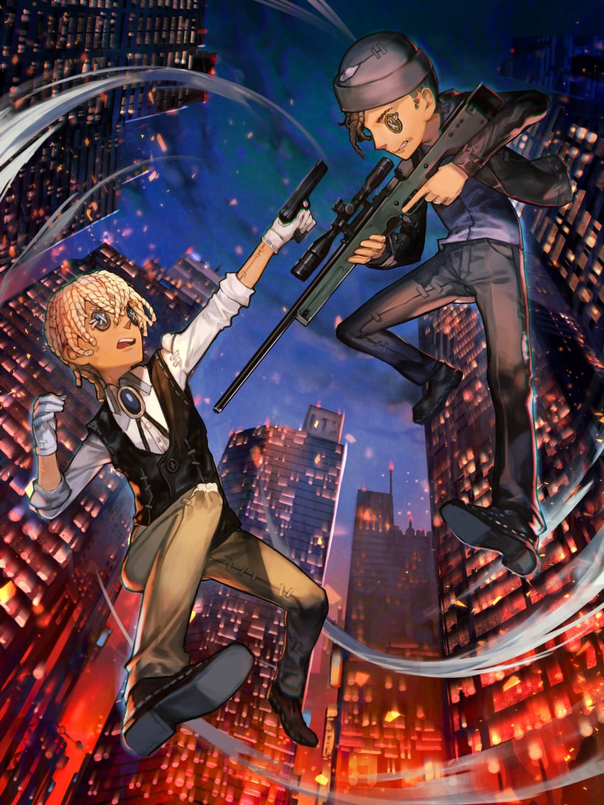 amuro tooru and akai shuuichi (meitantei conan and 1 more) drawn by hungry_clicker