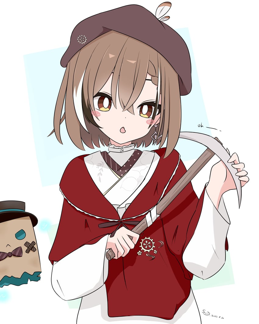 nanashi mumei and friend (hololive and 1 more) drawn by sid(npcai)