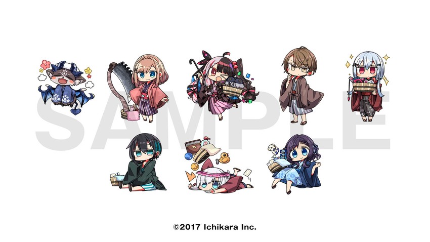 suzuhara lulu, yorumi rena, hakase fuyuki, ars almal, debidebi debiru, and 3 more (nijisanji) drawn by kanikama