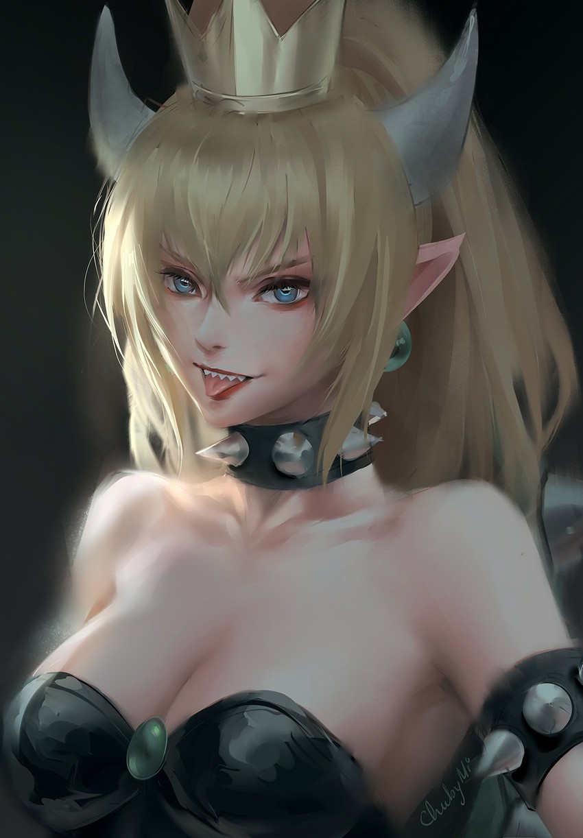 bowsette (mario and 1 more) drawn by chuby_mi