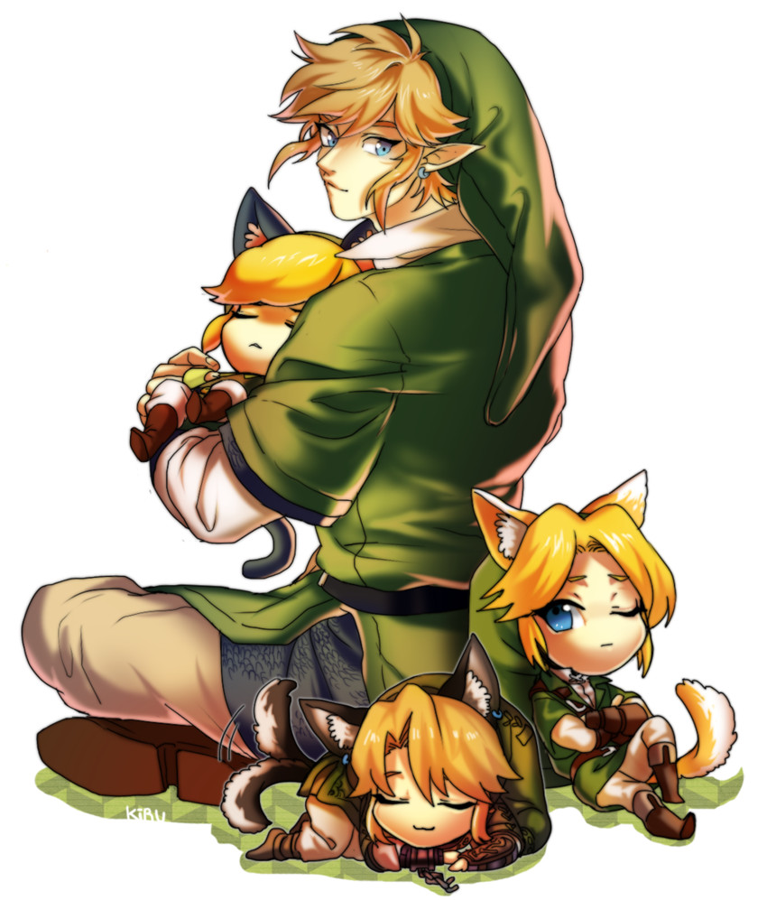 link, toon link, and young link (the legend of zelda and 4 more) drawn by kiru_(sorr5042)