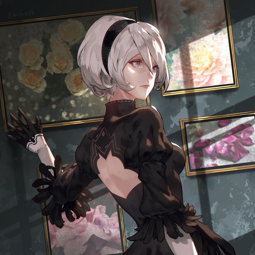2b (nier and 1 more) drawn by jiro_(ninetysix)