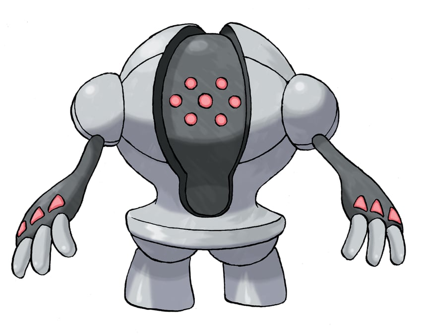 registeel (pokemon and 1 more) drawn by sugimori_ken