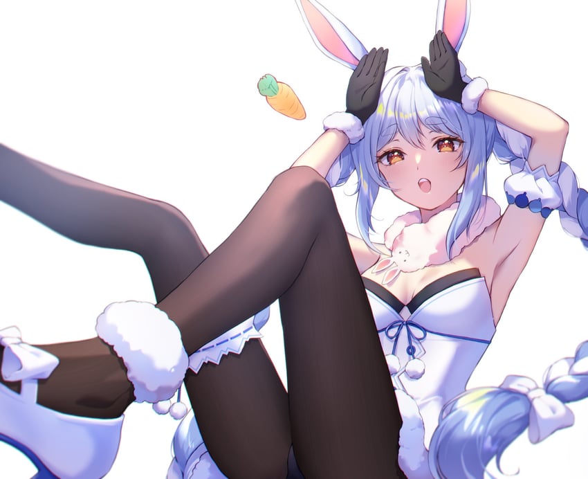 usada pekora and don-chan (hololive) drawn by maruta_(shummylass)