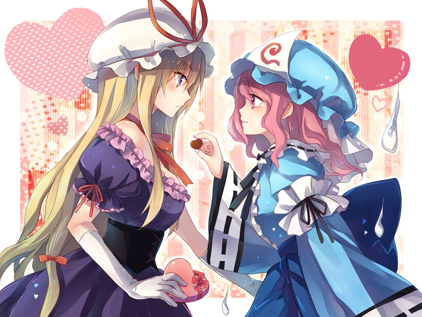 yakumo yukari and saigyouji yuyuko (touhou) drawn by lilith_(lilithchan)