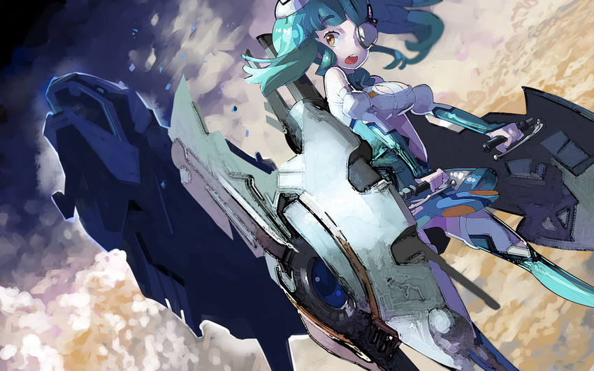 tita nium and iron fossil (otomedius and 1 more) drawn by 12_(xaenedju)