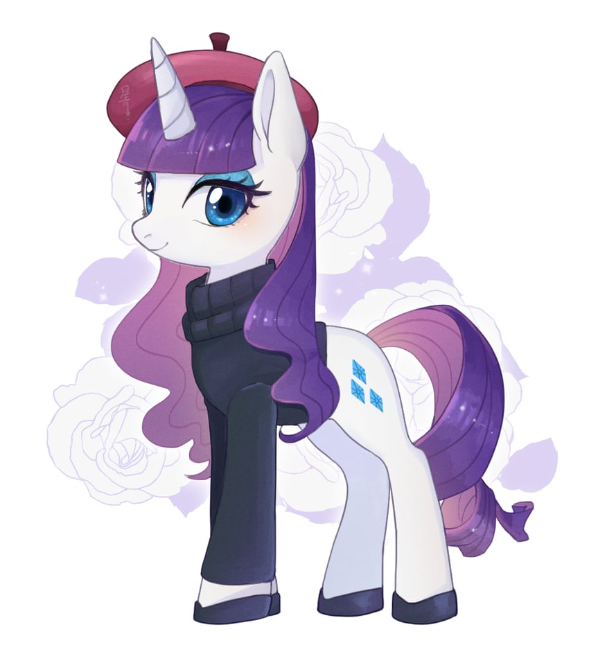 rarity (my little pony and 1 more) drawn by choco_hosikawa