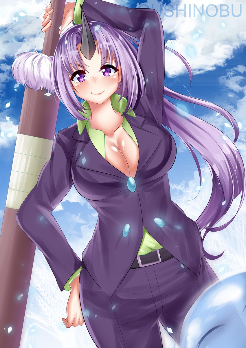 rimuru tempest and shion (tensei shitara slime datta ken) drawn by katou_shinobu