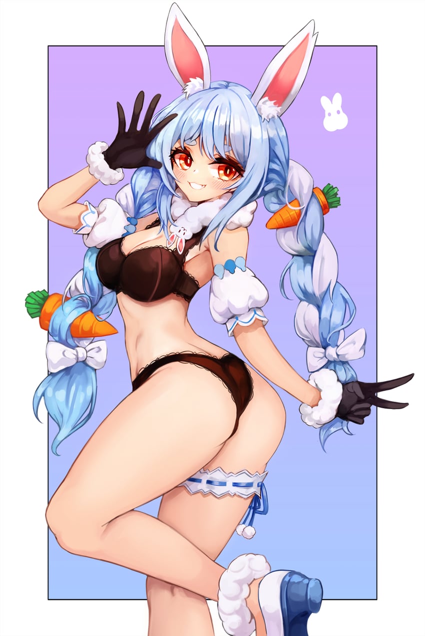 usada pekora and don-chan (hololive) drawn by notte