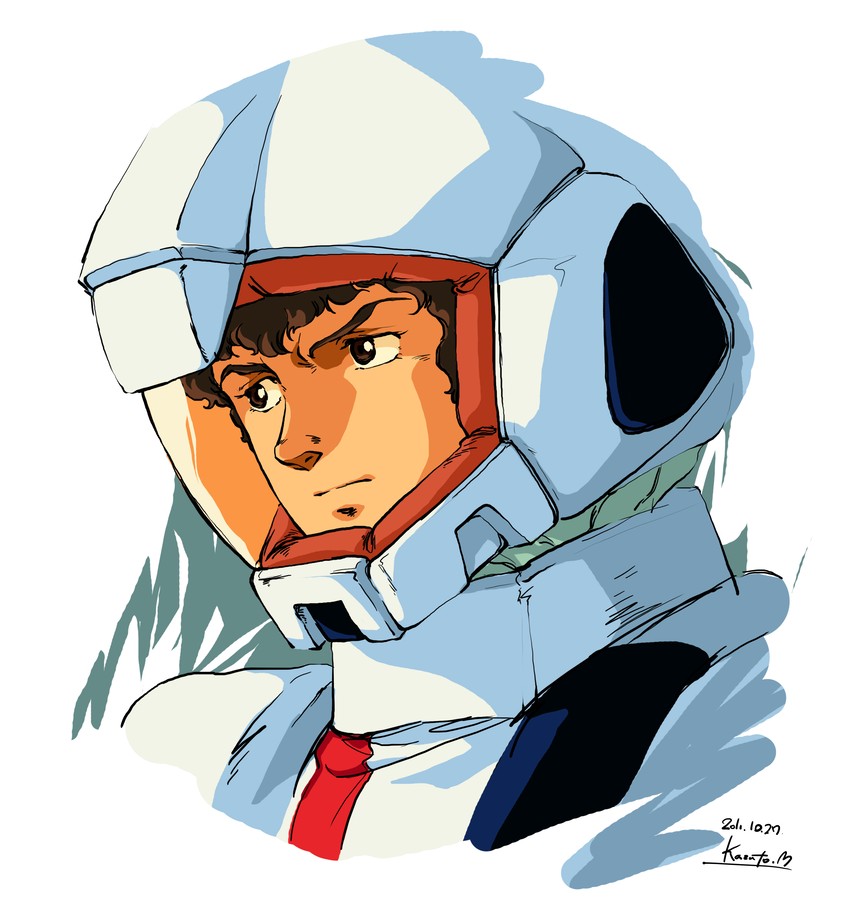 amuro ray (gundam and 1 more) drawn by kazuto_mitsurugi