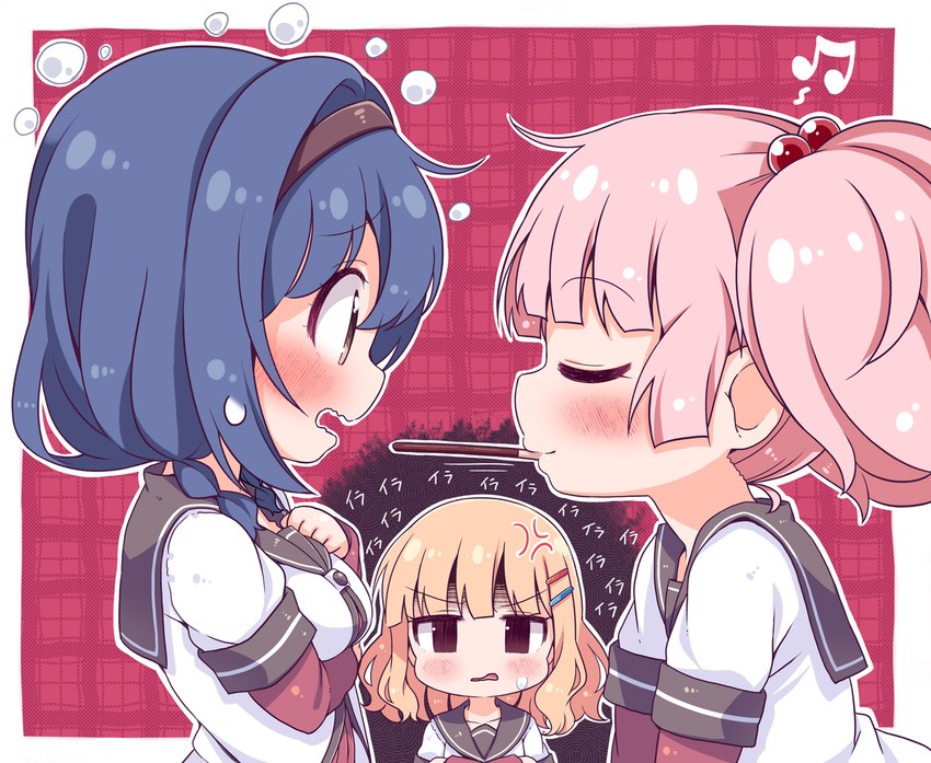 yoshikawa chinatsu, oomuro sakurako, and furutani himawari (yuruyuri) drawn by takahero
