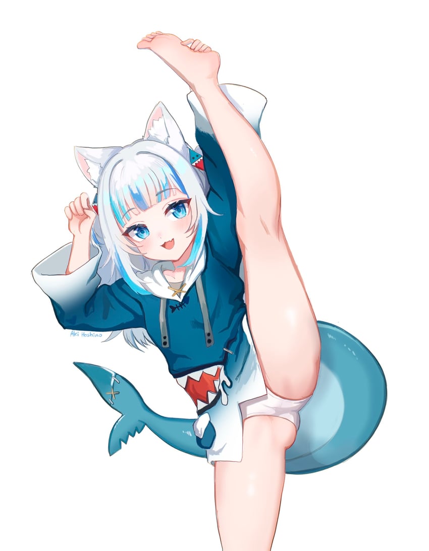 gawr gura (hololive and 1 more) drawn by aki_hoshino