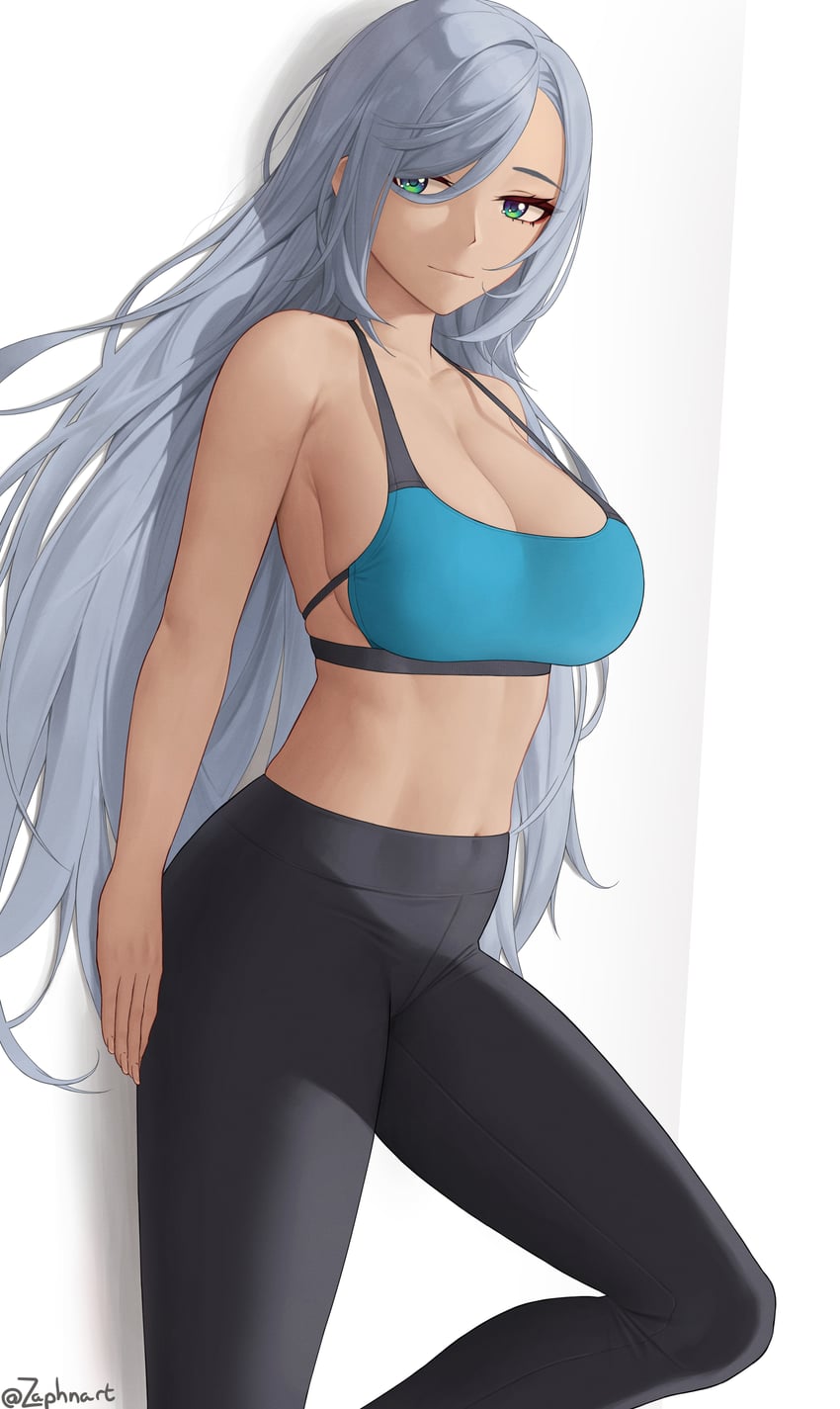 shenhe (genshin impact) drawn by zaphn