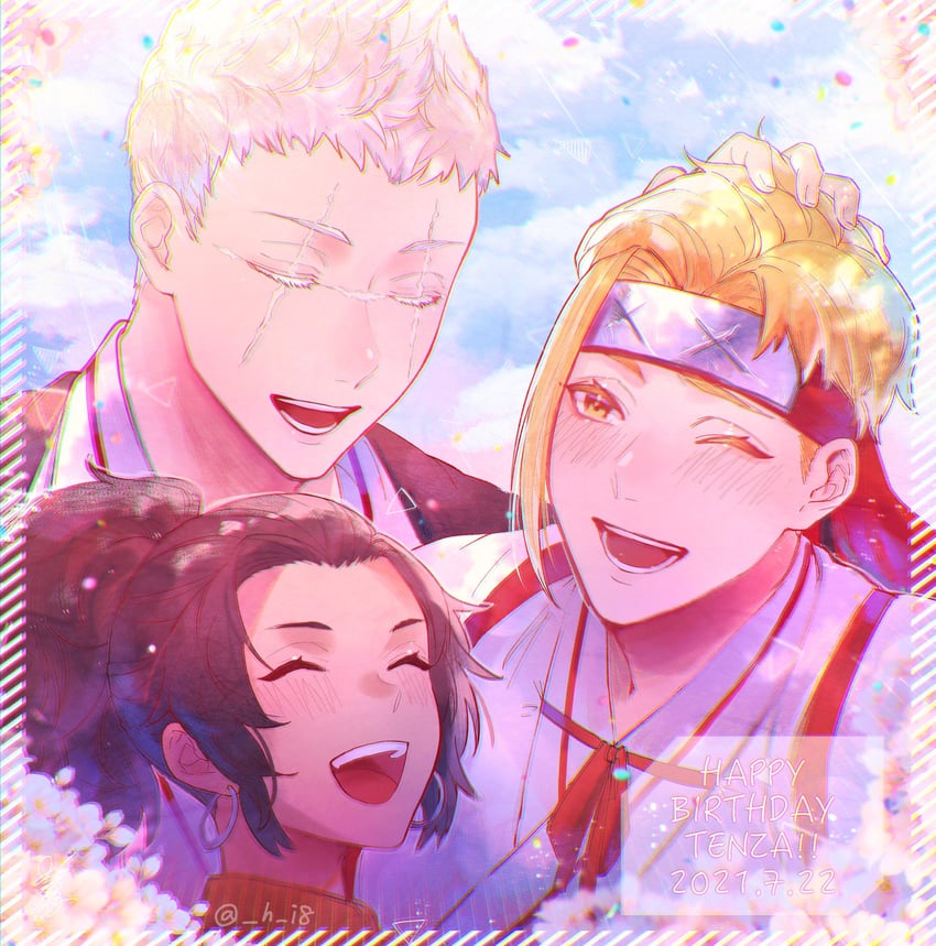 yamada asaemon tensa, nurugai, and yamada asaemon shion (jigokuraku) drawn by himari_(_h_i8)
