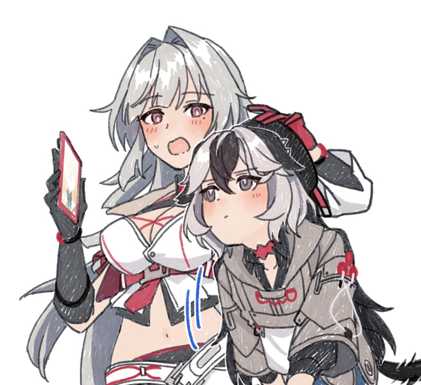 coralie 6626 planck and erdos helia (honkai and 1 more) drawn by konnyaku_kyuudai