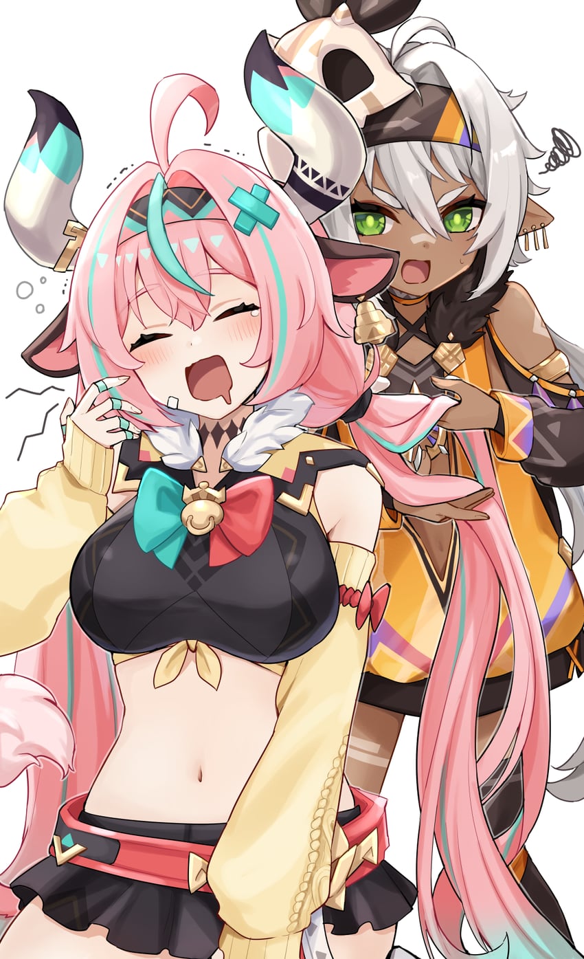 varesa and iansan (genshin impact) drawn by ura_(hamburg_oniku)