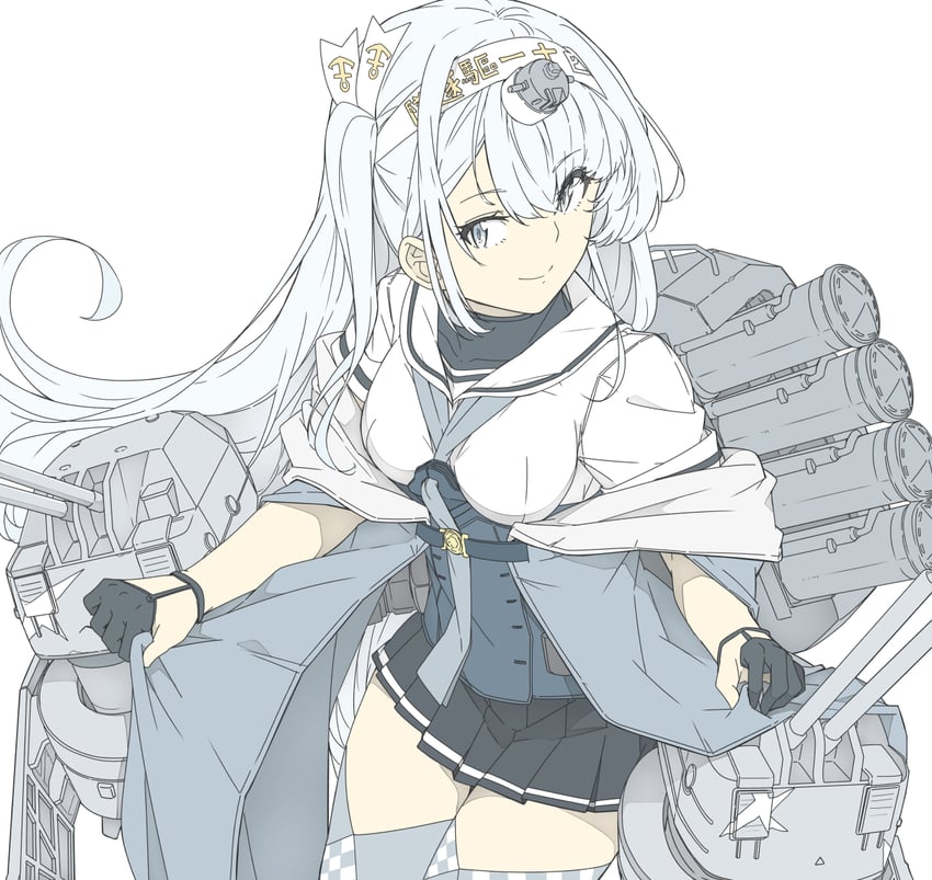 fuyutsuki and chou-10cm-hou-chan (kantai collection) drawn by ninimo_nimo