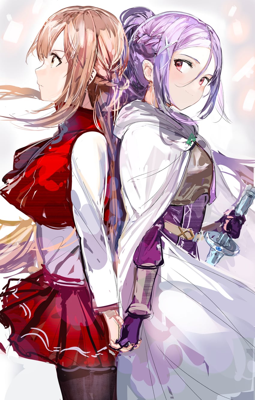 asuna and mito (sword art online and 1 more) drawn by mizuiro_sanshou