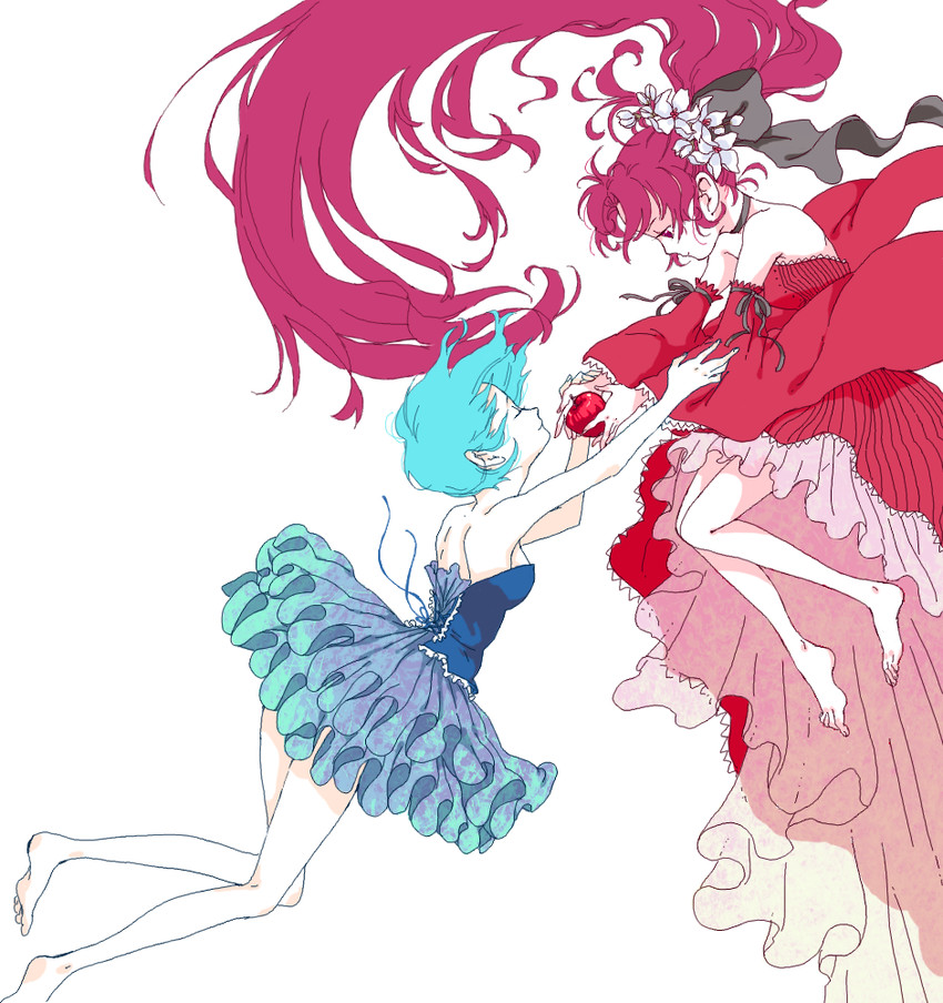 miki sayaka and sakura kyoko (mahou shoujo madoka magica) drawn by p_s