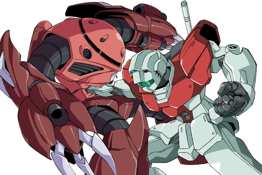 gm, z'gok, and z'gok char custom (gundam and 1 more) drawn by hogeroh