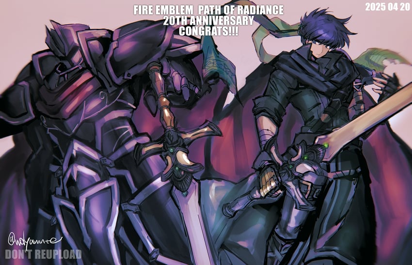 ike and black knight (fire emblem and 1 more) drawn by wdyamnte