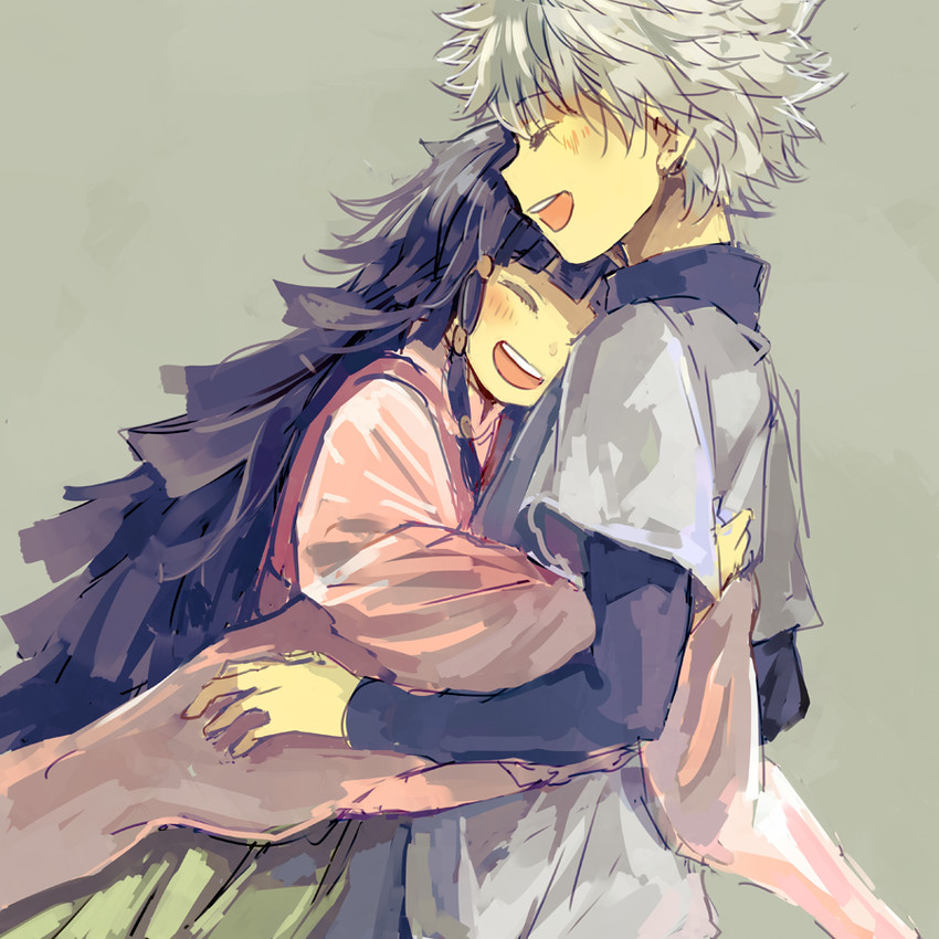 killua zoldyck and alluka zoldyck (hunter x hunter) drawn by nuriko-kun