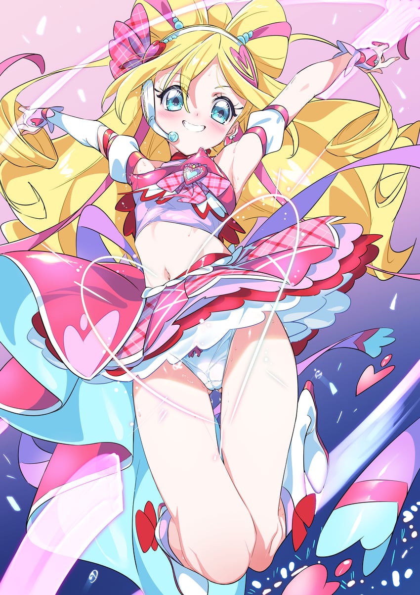 sakura uta and cure idol (precure and 1 more) drawn by niko_(tama)