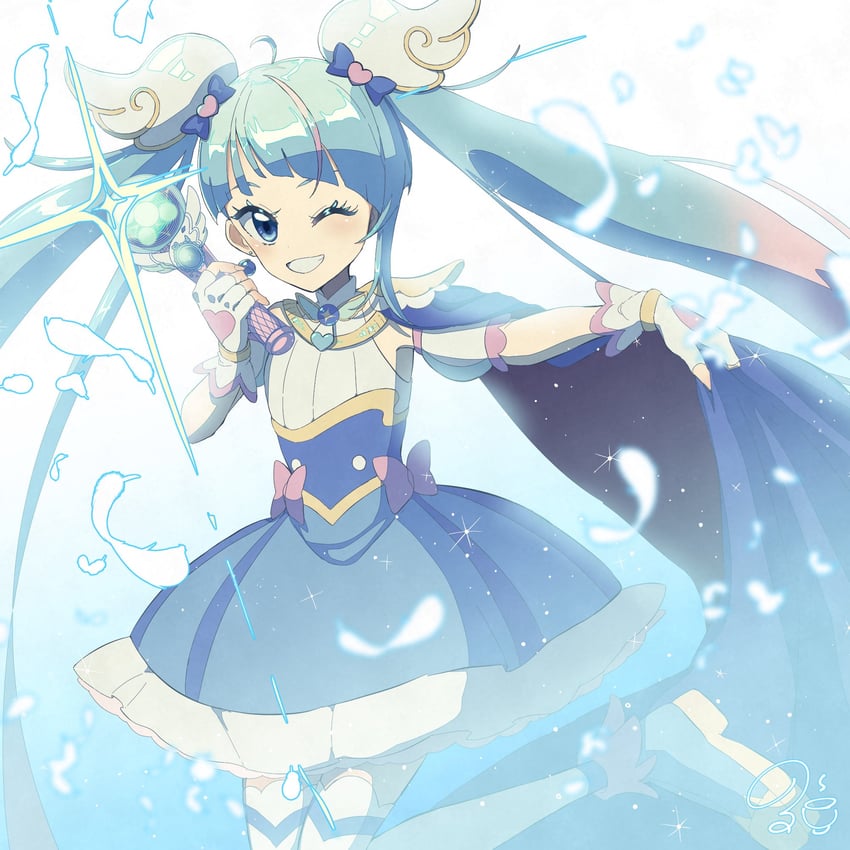 sora harewataru and cure sky (precure and 1 more) drawn by norwo724