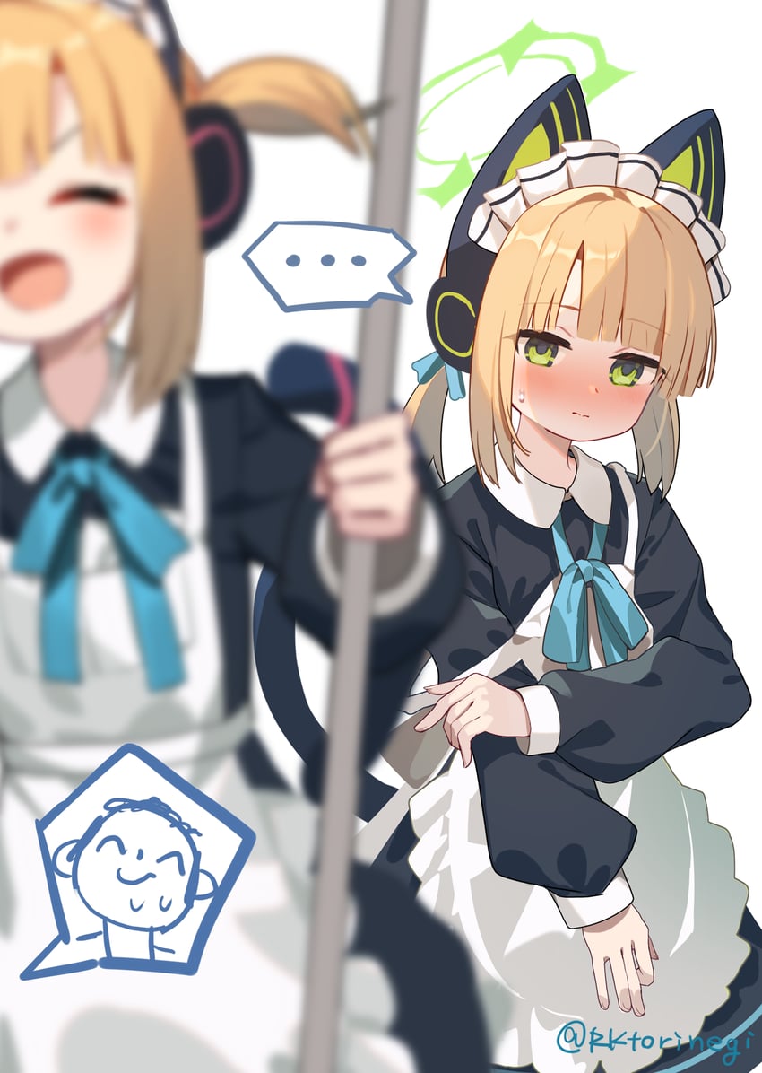 sensei, doodle sensei, momoi, and midori (blue archive) drawn by rk_(rktorinegi)