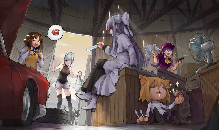 sion eltnam, neco-arc, jack frost, yumizuka satsuki, sion eltnam atlasia, and 3 more (tsukihime and 3 more) drawn by masin0201