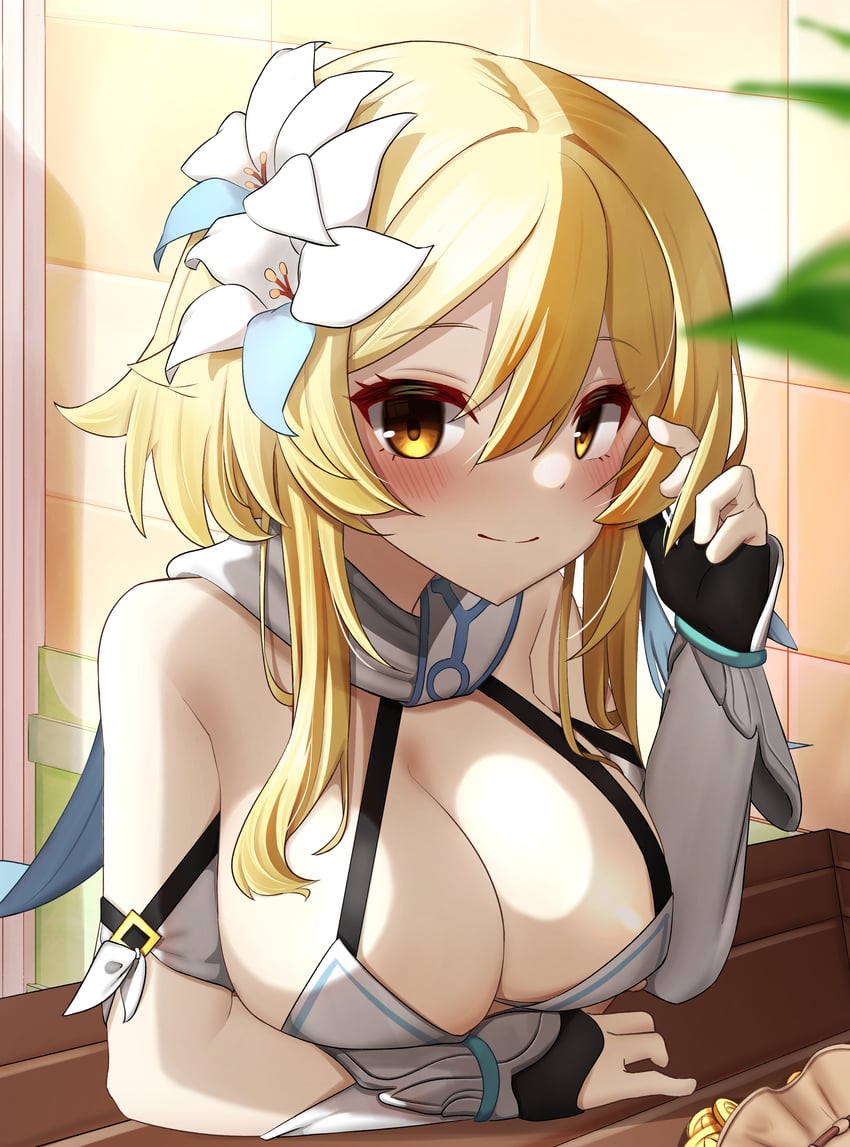 lumine (genshin impact) drawn by oishi_kuwagata