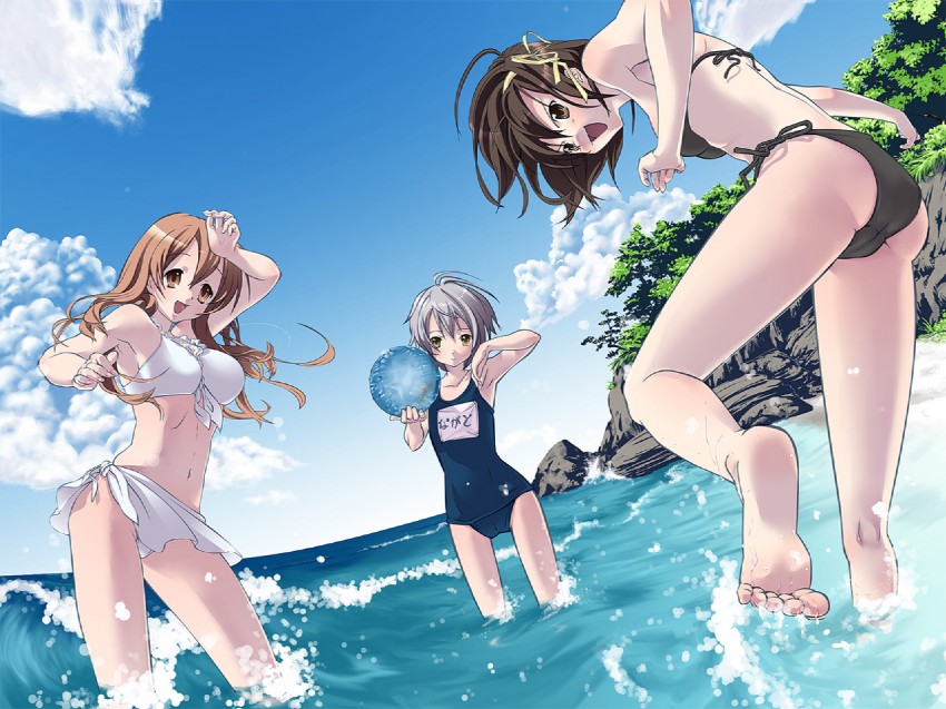 suzumiya haruhi, nagato yuki, and asahina mikuru (suzumiya haruhi no yuuutsu) drawn by tomiwo