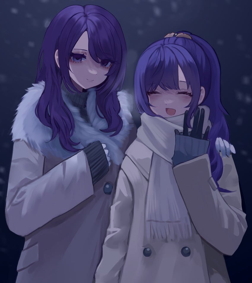 asahina mafuyu and asahina mafuyu's mother (project sekai) drawn by jishou_210