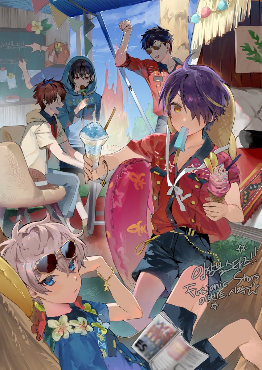 sakuma ritsu, morisawa chiaki, tsukinaga leo, sena izumi, sengoku shinobu, and 2 more (ensemble stars!) drawn by dohyo123123