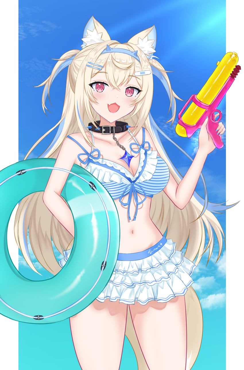 fuwawa abyssgard (hololive and 1 more) drawn by arlonn