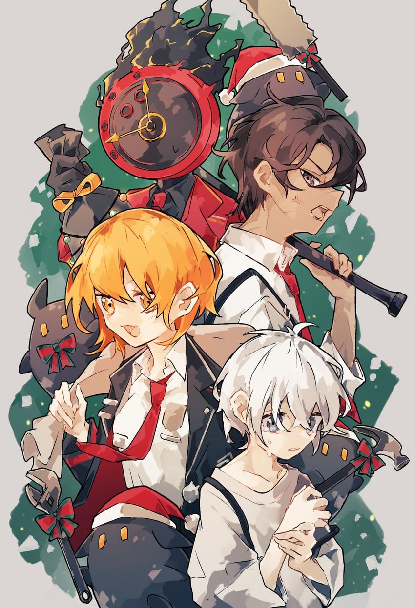 don quixote, heathcliff, dante, gnome, and crayon (project moon and 1 more) drawn by minasemochii