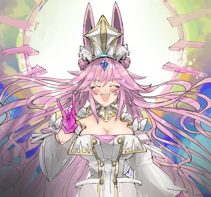 tamamo and koyanskaya (fate and 1 more) drawn by uhana