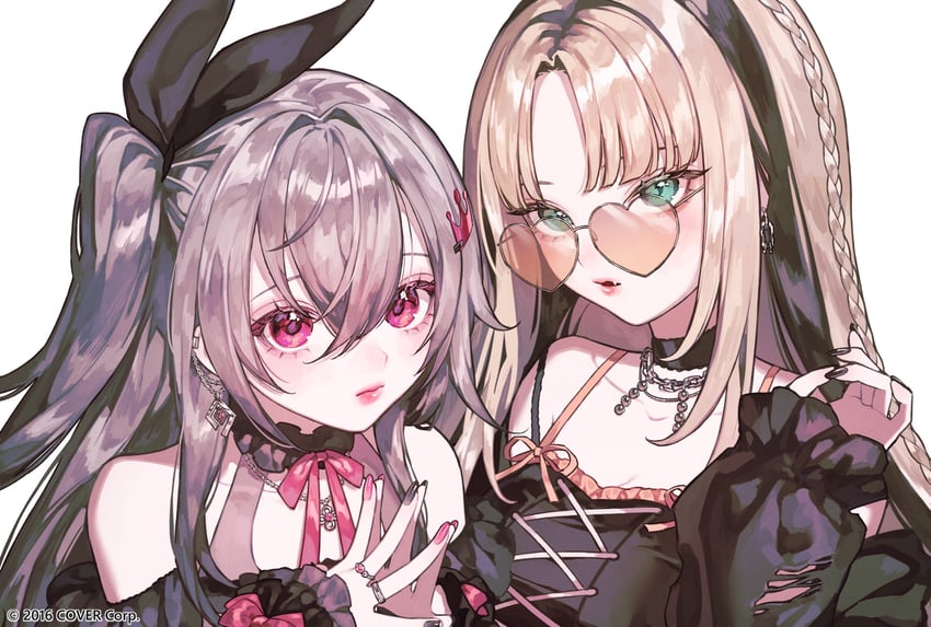 koganei niko and isaki riona (hololive and 1 more) drawn by humhumnko