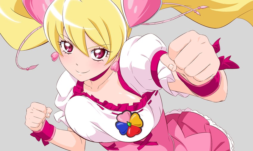momozono love and cure peach (precure and 1 more) drawn by fuchi_(nightmare)