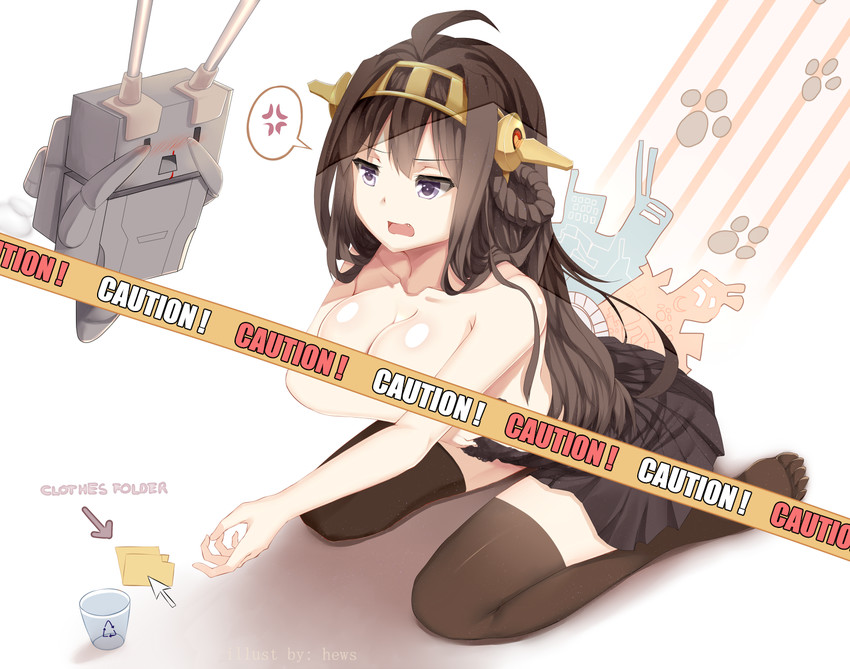 kongou and rensouhou-chan (kantai collection) drawn by hews