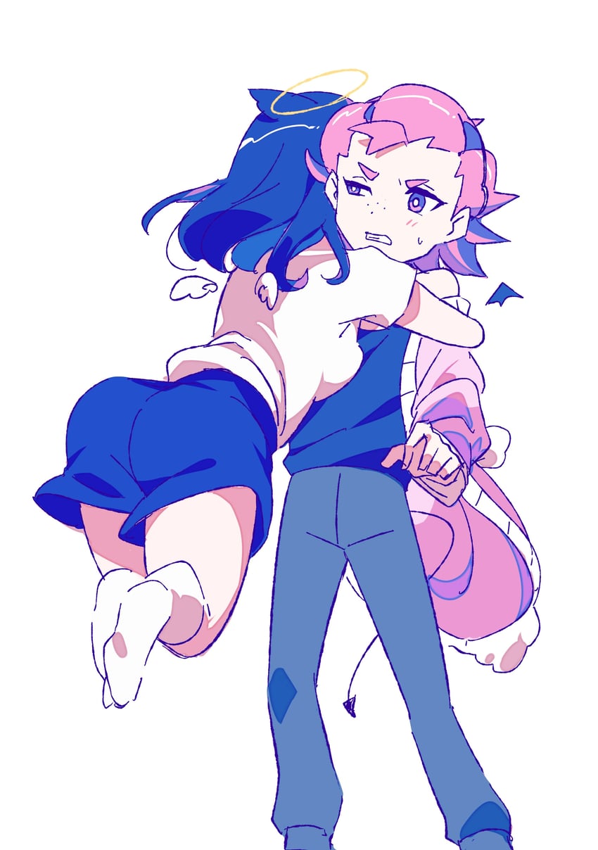 liko and dot (pokemon and 1 more) drawn by plus_ta