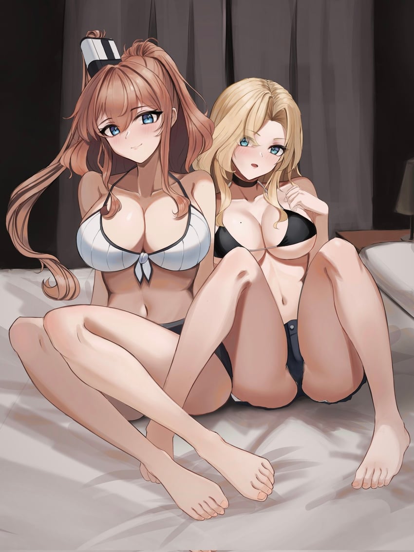 saratoga and hornet (kantai collection) drawn by dimos_(dawn_1945)