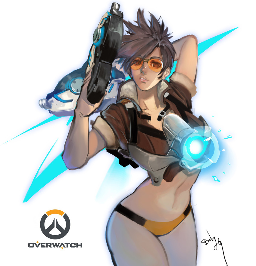 tracer (overwatch and 1 more) drawn by babyg_wong