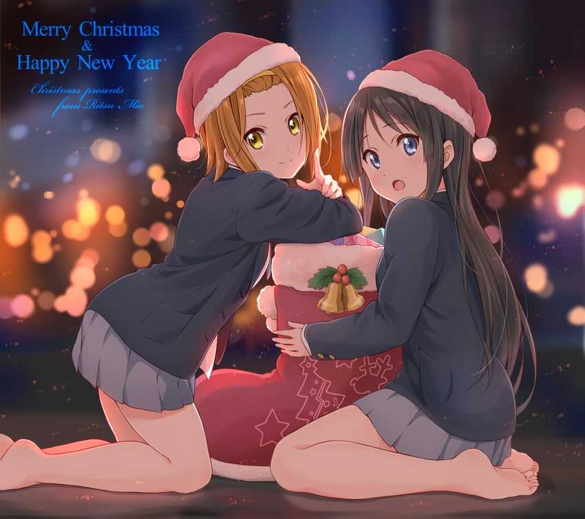 akiyama mio and tainaka ritsu (k-on!) drawn by sawanatsu_mikan